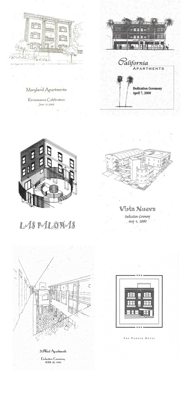 ACOF-Milestrones. Architectural samples of various ACOF housing projects.