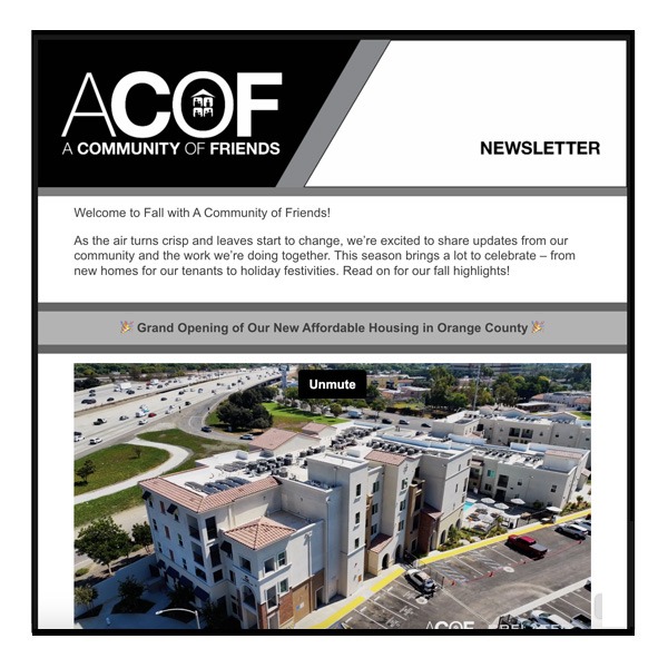 Fall 2024, ACOF newsletter.