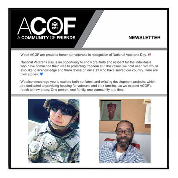 Veterans Day 2024, ACOF newsletter.